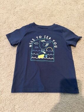 Garanimals Navy Short-Sleeve 'Nice to Sea You' Graphic Tee